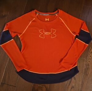 Under Armour Shirt Men's Size Medium Orange Purple Long Sleeve